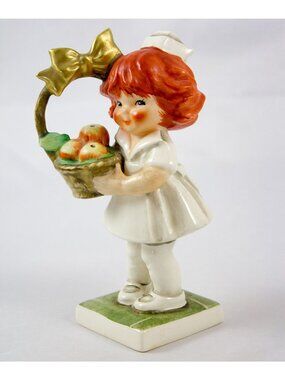 Goebel 1967 Redheads Series Cheer Up Porcelain Nurse Figurine Charlot Byj Signed